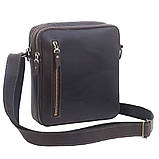 Чоловіча шкіряна сумка через плече BGS 22*20*7 см коричнева BGS3192, фото 4