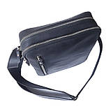 Чоловіча шкіряна сумка через плече BGS 22*20*7 см чорна BGS3194, фото 9