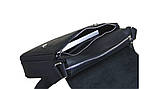 Шкіряна сумка месенджер для документів А4 BGS чорна BGS3197, фото 3