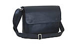 Шкіряна сумка месенджер для документів А4 BGS чорна BGS3197, фото 6