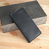 Тонкий чоловічий купюрник гаманець BGS шкіряний чорний BGS3205, фото 2