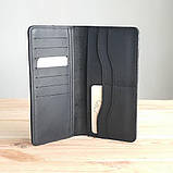 Тонкий чоловічий купюрник гаманець BGS шкіряний чорний BGS3205, фото 3