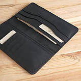 Тонкий чоловічий купюрник гаманець BGS шкіряний чорний BGS3205, фото 5