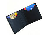 Шкіряний тонкий гаманець BGS чоловічий чорний BGS3206, фото 3