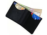 Шкіряний тонкий гаманець BGS чоловічий чорний BGS3206, фото 6
