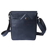 Чоловіча сумка з вінтажній шкіри BGS 23*20*5 см чорна BGS3208, фото 3