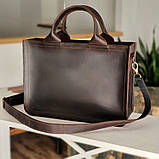 Шкіряна сумка для документів BGS коричнева BGS3210, фото 2