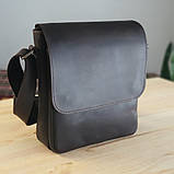 Чоловіча повсякденна шкіряна сумка BGS коричнева 23*20*7 см BGS3211, фото 2