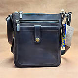 Чоловіча шкіряна сумка планшет BGS 22*20*3 см коричнева BGS3213, фото 2