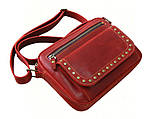 Жіноча повсякденна сумка BGS шкіряна червона BGS3215, фото 3