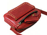 Жіноча повсякденна сумка BGS шкіряна червона BGS3215, фото 5