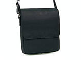 Чоловіча шкіряна сумка через плече BGS 28*24*5 см чорна BGS3220, фото 6