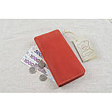 Жіночий шкіряний гаманець клатч BGS червоний BGS3222, фото 3