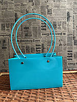 Сумочка для квітів бірюза велика