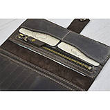 Чоловічий шкіряний гаманець з монетницею на блискавці BGS коричневий BGS3230, фото 2