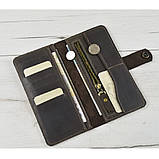 Чоловічий шкіряний гаманець з монетницею на блискавці BGS коричневий BGS3230, фото 3