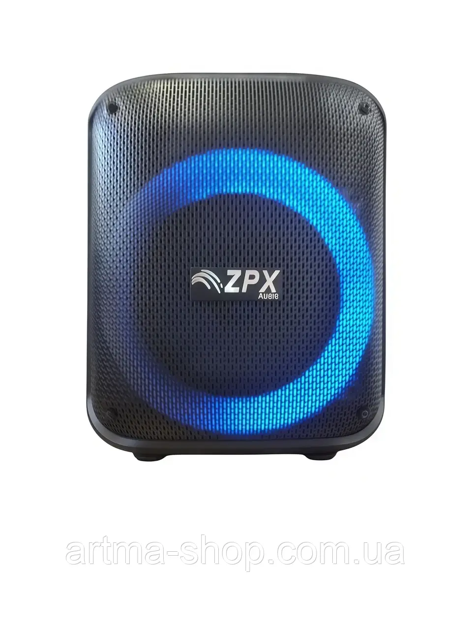 Акумуляторна система ZPX ZX 7790 Bluetooth USB FM 8", Потужність 250 Вт, з акумулятором та мікрофоном, чорна