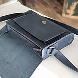 Жіноча сумка через плече BGS шкіряна синя BGS3241, фото 4