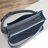 Жіноча сумка через плече BGS шкіряна синя BGS3241, фото 5
