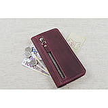 Жіночий шкіряний гаманець купюрник BGS бордовий BGS3266, фото 2