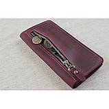 Жіночий шкіряний гаманець купюрник BGS бордовий BGS3266, фото 4