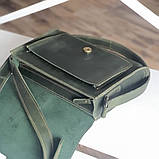 Жіноча шкіряна сумка через плече BGS зелена BGS3269, фото 3