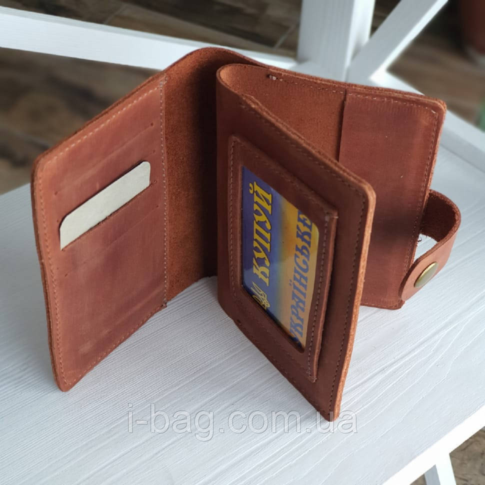 Шкіряна обкладинка для документів BGS коньячна BGS3281, фото 1