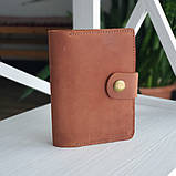 Шкіряна обкладинка для документів BGS коньячна BGS3281, фото 2