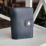 Шкіряна обкладинка для документів BGS синя BGS3282, фото 4