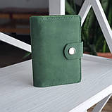 Шкіряна обкладинка для документів BGS зелена BGS3283, фото 4