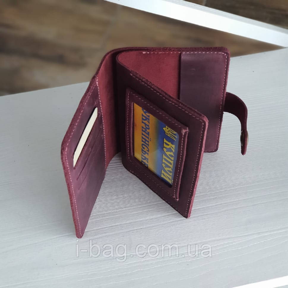 Шкіряна обкладинка для документів BGS бордова BGS3285, фото 1