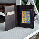 Шкіряна обкладинка для документів BGS коричнева BGS3286, фото 3