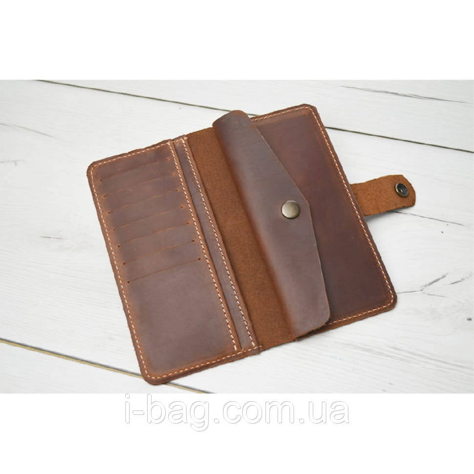 Чоловічий шкіряний гаманець BGS коньячний BGS3291, фото 1