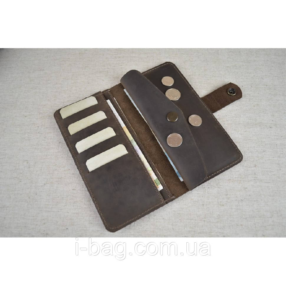 Чоловічий шкіряний гаманець BGS коричневий BGS3292, фото 1