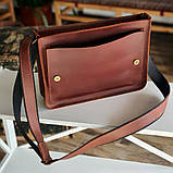 Чоловіча шкіряна сумка для документів А4 BGS руда BGS3293, фото 3