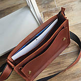 Чоловіча шкіряна сумка для документів А4 BGS руда BGS3293, фото 4