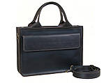 Шкіряна сумка для документів і невеликого ноутбука BGS коричнева BGS3295, фото 4