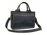 Шкіряна сумка для документів і невеликого ноутбука BGS коричнева BGS3295, фото 8