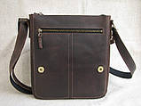 Чоловіча шкіряна сумка-планшет BGS 27*23*3 см коричнева BGS3296, фото 2