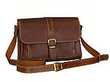 Жіноча шкіряна сумка через плече BGS руда BGS3299, фото 3