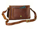 Жіноча шкіряна сумка через плече BGS руда BGS3299, фото 4