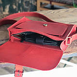 Жіноча шкіряна сумка через плече BGS червона BGS3300, фото 3