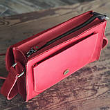 Жіноча шкіряна сумка через плече BGS червона BGS3300, фото 4