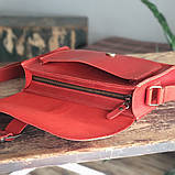 Жіноча шкіряна сумка через плече BGS червона BGS3300, фото 5