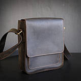 Чоловіча шкіряна сумка BGS 23*21*6 см коричнева BGS3301, фото 6