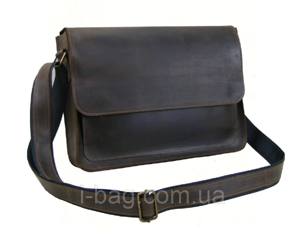 Чоловіча шкіряна сумка для документів А4 BGS коричнева BGS3302, фото 1