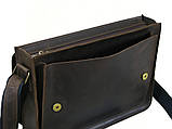 Чоловіча шкіряна сумка для документів А4 BGS коричнева BGS3302, фото 2