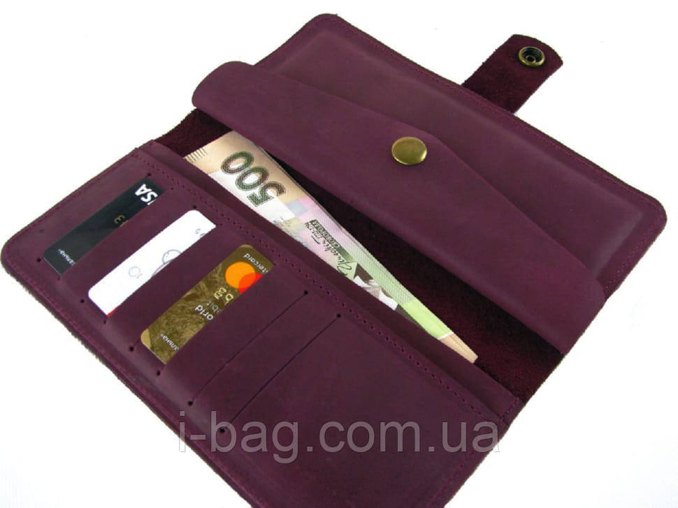 Гаманець жіночий шкіряний BGS бордовий BGS3304, фото 1