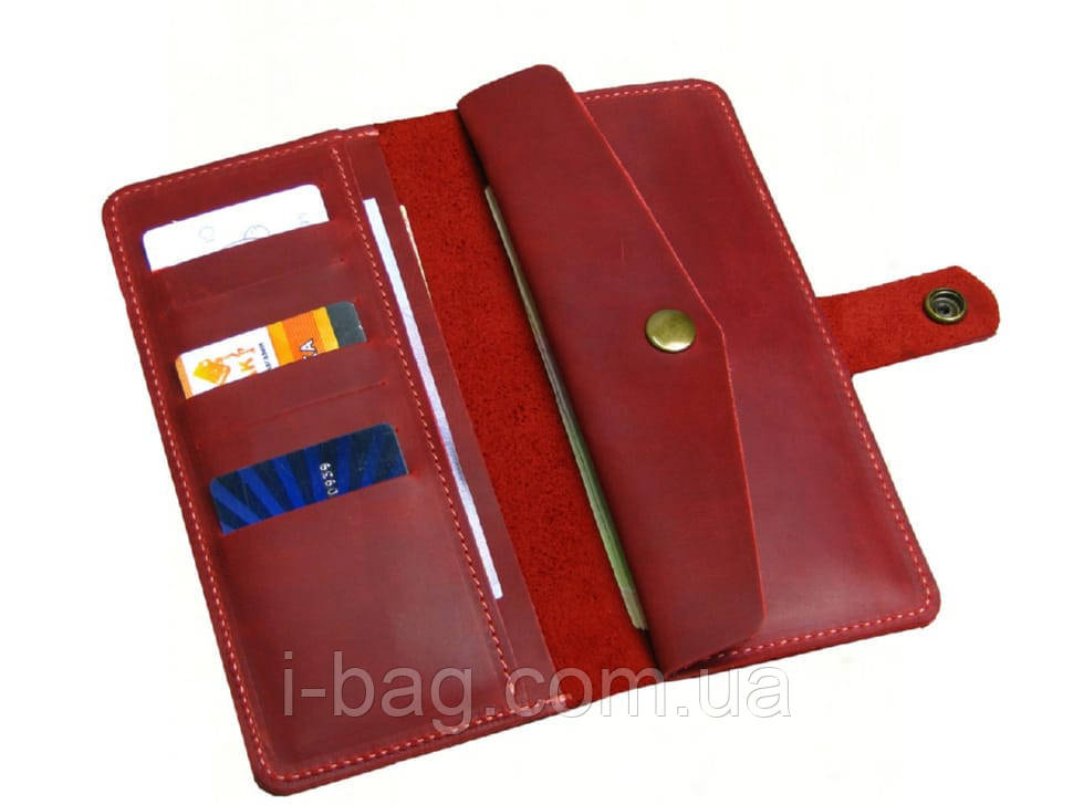 Гаманець жіночий шкіряний BGS червоний BGS3306, фото 1