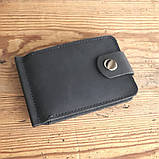 Затиск для грошей BGS шкіряний чорний BGS3308, фото 3